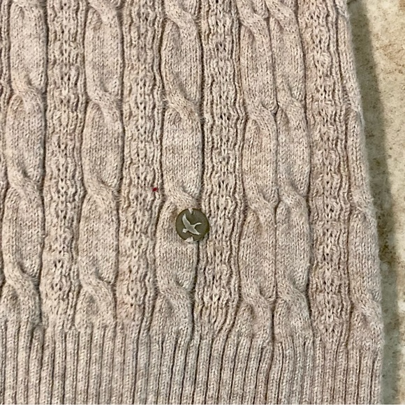 Eddie Bauer Women’s Ribbed V-Neck Knit Sweater Cream Beige Cotton Blend Size 2XL - Picture 3 of 9